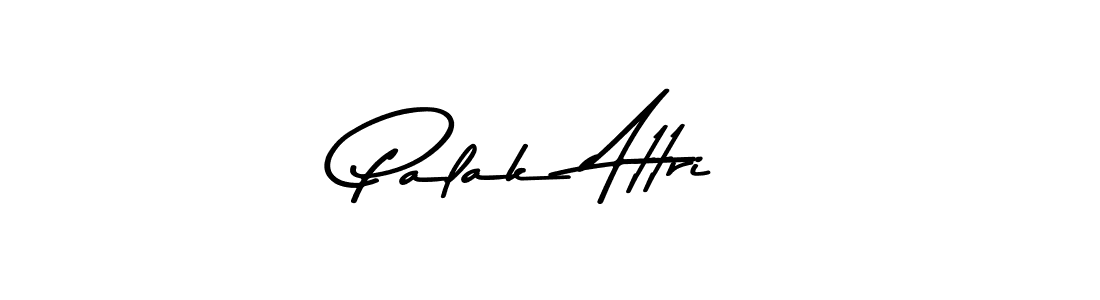 How to make Palak Attri name signature. Use Asem Kandis PERSONAL USE style for creating short signs online. This is the latest handwritten sign. Palak Attri signature style 9 images and pictures png