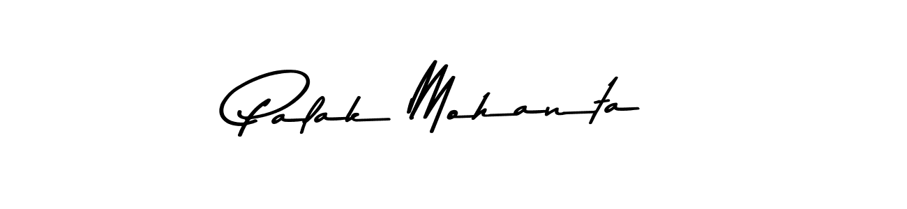 Create a beautiful signature design for name Palak Mohanta. With this signature (Asem Kandis PERSONAL USE) fonts, you can make a handwritten signature for free. Palak Mohanta signature style 9 images and pictures png