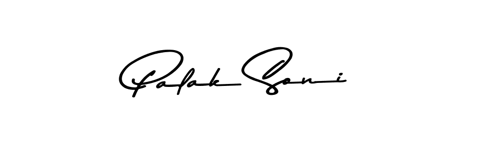 How to make Palak Soni name signature. Use Asem Kandis PERSONAL USE style for creating short signs online. This is the latest handwritten sign. Palak Soni signature style 9 images and pictures png