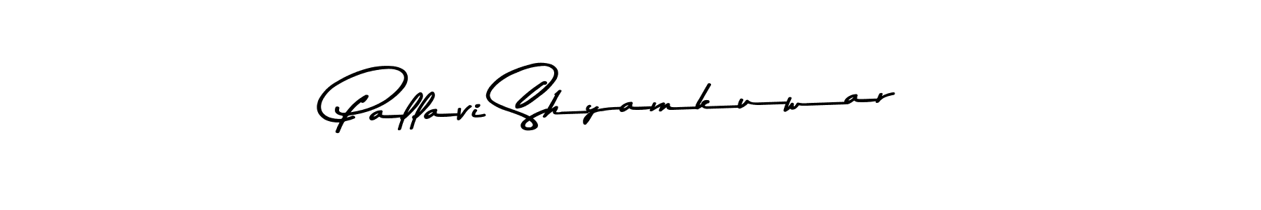 How to make Pallavi Shyamkuwar name signature. Use Asem Kandis PERSONAL USE style for creating short signs online. This is the latest handwritten sign. Pallavi Shyamkuwar signature style 9 images and pictures png