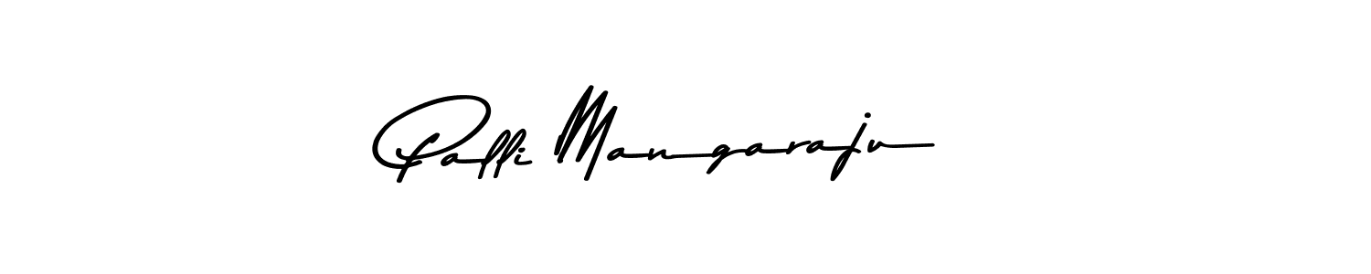 How to make Palli Mangaraju name signature. Use Asem Kandis PERSONAL USE style for creating short signs online. This is the latest handwritten sign. Palli Mangaraju signature style 9 images and pictures png