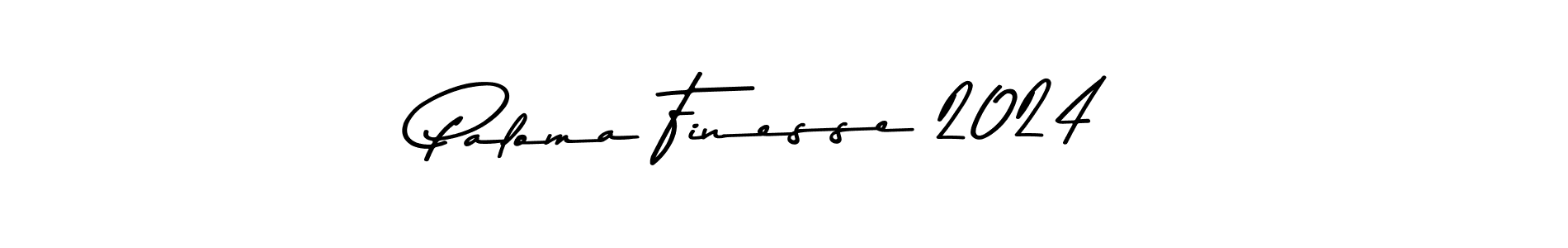 Create a beautiful signature design for name Paloma Finesse 2024. With this signature (Asem Kandis PERSONAL USE) fonts, you can make a handwritten signature for free. Paloma Finesse 2024 signature style 9 images and pictures png