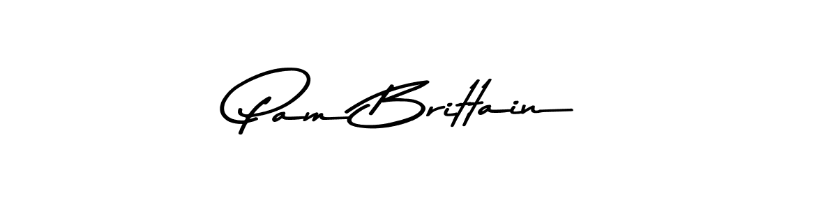 Similarly Asem Kandis PERSONAL USE is the best handwritten signature design. Signature creator online .You can use it as an online autograph creator for name Pam Brittain. Pam Brittain signature style 9 images and pictures png
