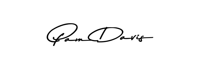 How to make Pam Davis name signature. Use Asem Kandis PERSONAL USE style for creating short signs online. This is the latest handwritten sign. Pam Davis signature style 9 images and pictures png