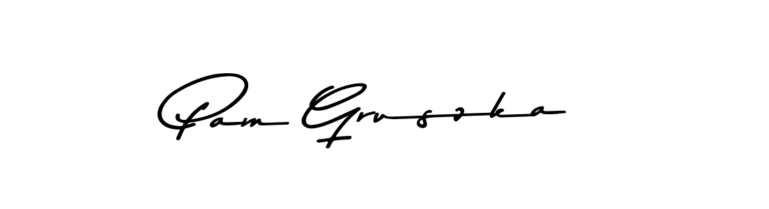 Similarly Asem Kandis PERSONAL USE is the best handwritten signature design. Signature creator online .You can use it as an online autograph creator for name Pam Gruszka. Pam Gruszka signature style 9 images and pictures png