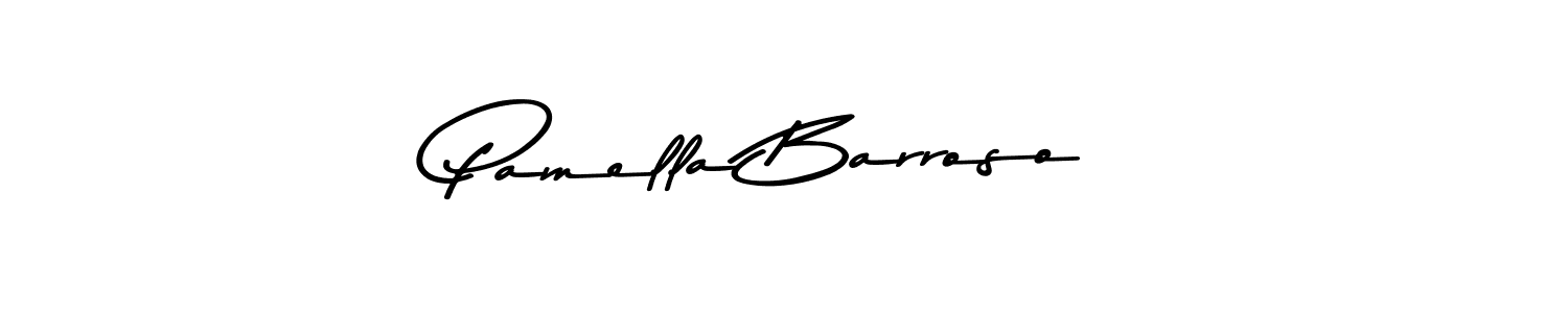 Make a beautiful signature design for name Pamella Barroso. With this signature (Asem Kandis PERSONAL USE) style, you can create a handwritten signature for free. Pamella Barroso signature style 9 images and pictures png