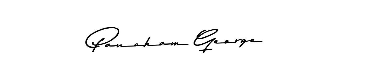 You should practise on your own different ways (Asem Kandis PERSONAL USE) to write your name (Pancham George) in signature. don't let someone else do it for you. Pancham George signature style 9 images and pictures png