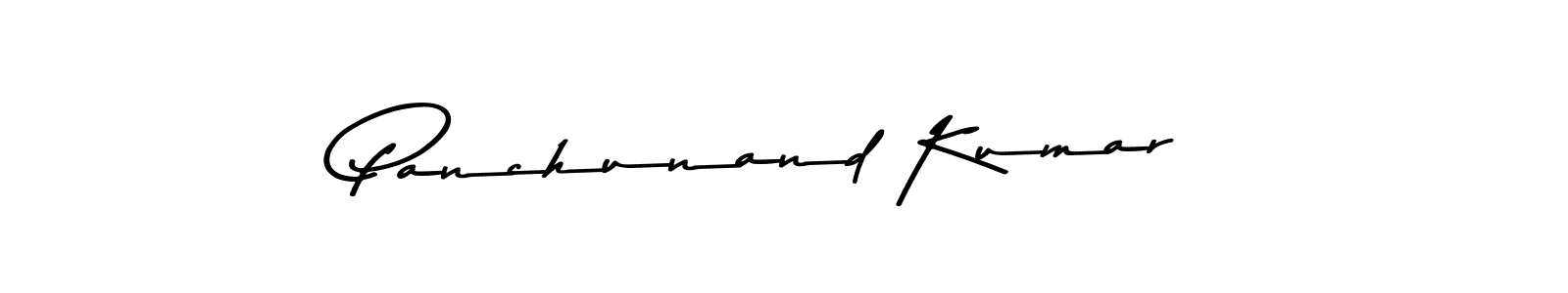 The best way (Asem Kandis PERSONAL USE) to make a short signature is to pick only two or three words in your name. The name Panchunand Kumar include a total of six letters. For converting this name. Panchunand Kumar signature style 9 images and pictures png