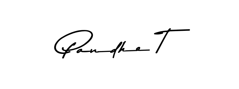 Create a beautiful signature design for name Pandhe T. With this signature (Asem Kandis PERSONAL USE) fonts, you can make a handwritten signature for free. Pandhe T signature style 9 images and pictures png