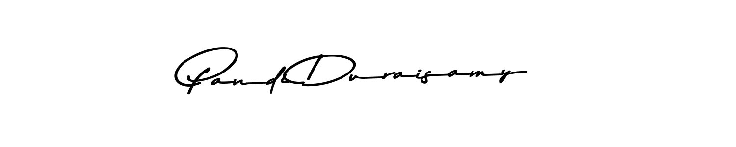 Make a beautiful signature design for name Pandi Duraisamy. With this signature (Asem Kandis PERSONAL USE) style, you can create a handwritten signature for free. Pandi Duraisamy signature style 9 images and pictures png
