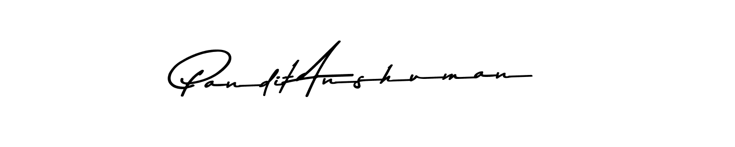 How to make Pandit Anshuman name signature. Use Asem Kandis PERSONAL USE style for creating short signs online. This is the latest handwritten sign. Pandit Anshuman signature style 9 images and pictures png