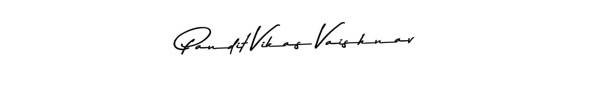 How to make Pandit Vikas Vaishnav name signature. Use Asem Kandis PERSONAL USE style for creating short signs online. This is the latest handwritten sign. Pandit Vikas Vaishnav signature style 9 images and pictures png