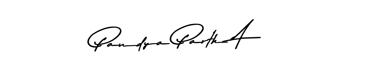 How to make Pandya Parth A signature? Asem Kandis PERSONAL USE is a professional autograph style. Create handwritten signature for Pandya Parth A name. Pandya Parth A signature style 9 images and pictures png