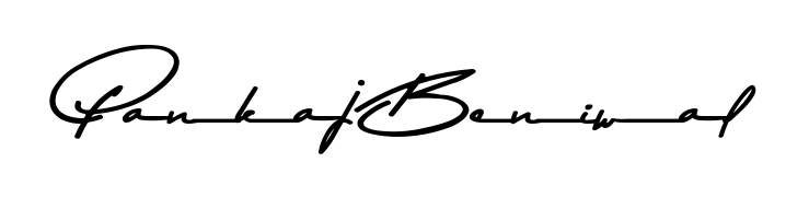 Create a personalized artistic stamp with Pankaj Beniwal in Asem Kandis PERSONAL USE font. Perfect for visual artists, designers, and influencers. Pankaj Beniwal signature style 9 images and pictures png