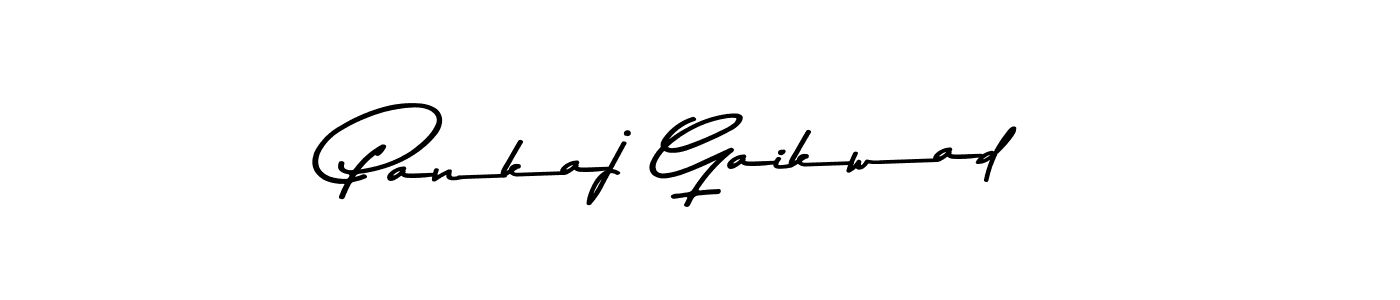 How to make Pankaj Gaikwad name signature. Use Asem Kandis PERSONAL USE style for creating short signs online. This is the latest handwritten sign. Pankaj Gaikwad signature style 9 images and pictures png