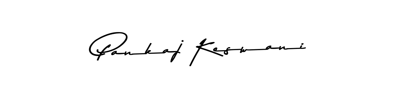 How to make Pankaj Keswani name signature. Use Asem Kandis PERSONAL USE style for creating short signs online. This is the latest handwritten sign. Pankaj Keswani signature style 9 images and pictures png