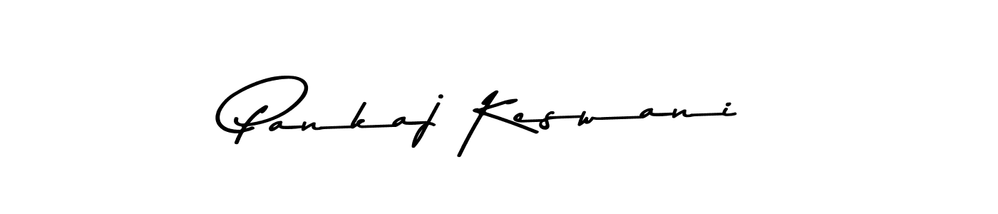 How to make Pankaj Keswani name signature. Use Asem Kandis PERSONAL USE style for creating short signs online. This is the latest handwritten sign. Pankaj Keswani signature style 9 images and pictures png