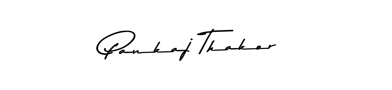 Design your own signature with our free online signature maker. With this signature software, you can create a handwritten (Asem Kandis PERSONAL USE) signature for name Pankaj Thakor. Pankaj Thakor signature style 9 images and pictures png