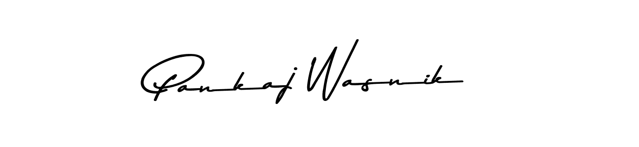 Design your own signature with our free online signature maker. With this signature software, you can create a handwritten (Asem Kandis PERSONAL USE) signature for name Pankaj Wasnik. Pankaj Wasnik signature style 9 images and pictures png