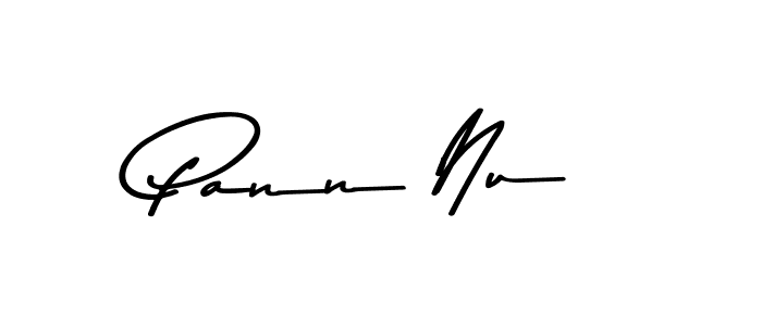How to make Pann Nu name signature. Use Asem Kandis PERSONAL USE style for creating short signs online. This is the latest handwritten sign. Pann Nu signature style 9 images and pictures png