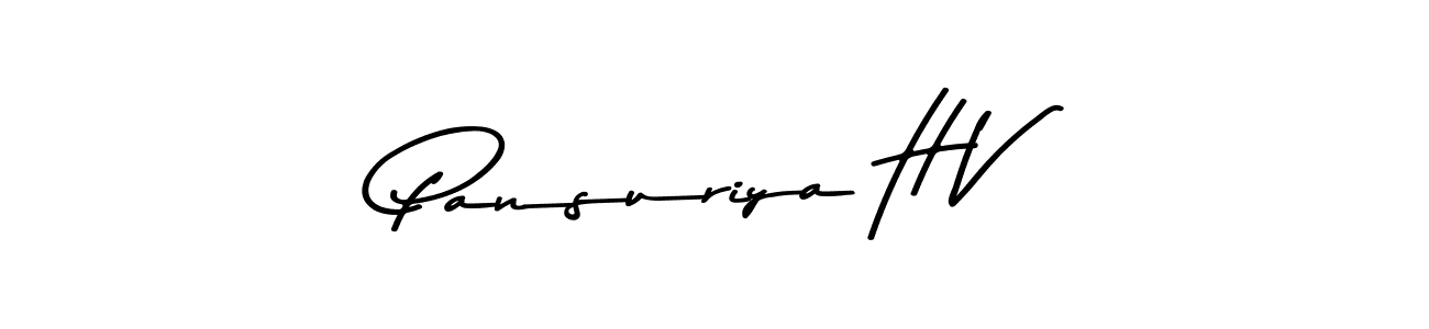 if you are searching for the best signature style for your name Pansuriya H V. so please give up your signature search. here we have designed multiple signature styles  using Asem Kandis PERSONAL USE. Pansuriya H V signature style 9 images and pictures png