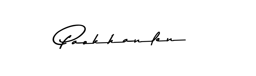 Use a signature maker to create a handwritten signature online. With this signature software, you can design (Asem Kandis PERSONAL USE) your own signature for name Paokhanlen. Paokhanlen signature style 9 images and pictures png