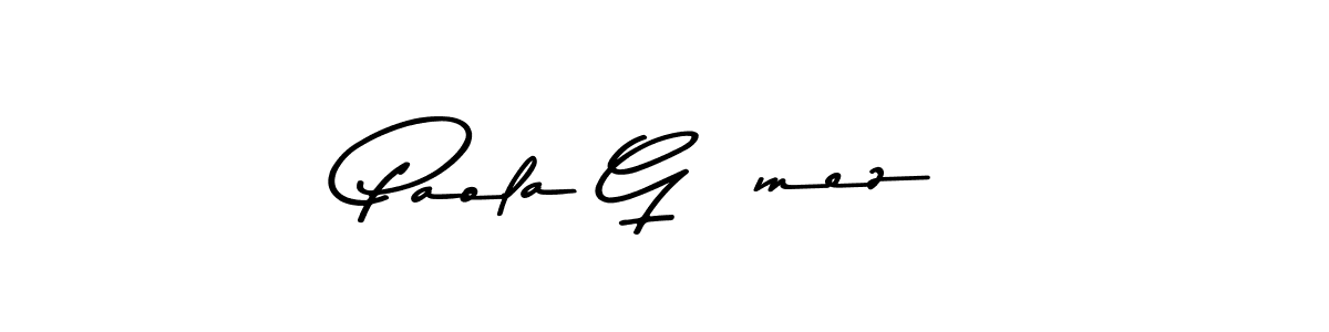 Similarly Asem Kandis PERSONAL USE is the best handwritten signature design. Signature creator online .You can use it as an online autograph creator for name Paola Gómez. Paola Gómez signature style 9 images and pictures png