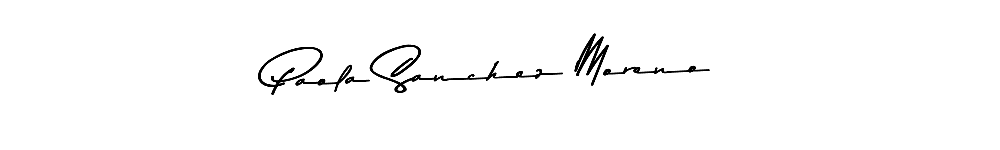if you are searching for the best signature style for your name Paola Sanchez Moreno. so please give up your signature search. here we have designed multiple signature styles  using Asem Kandis PERSONAL USE. Paola Sanchez Moreno signature style 9 images and pictures png