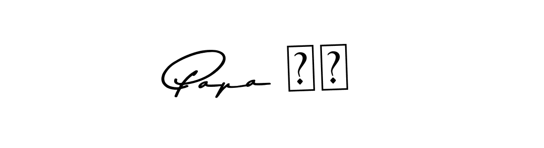 Similarly Asem Kandis PERSONAL USE is the best handwritten signature design. Signature creator online .You can use it as an online autograph creator for name Papa ❤️. Papa ❤️ signature style 9 images and pictures png
