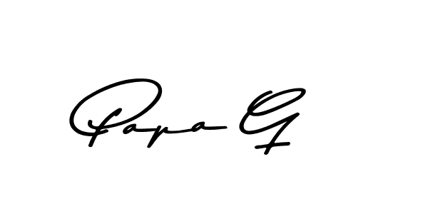 Make a beautiful signature design for name Papa G. With this signature (Asem Kandis PERSONAL USE) style, you can create a handwritten signature for free. Papa G signature style 9 images and pictures png