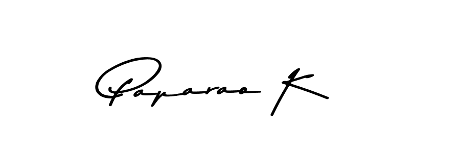 You should practise on your own different ways (Asem Kandis PERSONAL USE) to write your name (Paparao K) in signature. don't let someone else do it for you. Paparao K signature style 9 images and pictures png