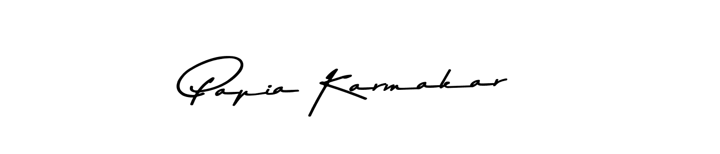 The best way (Asem Kandis PERSONAL USE) to make a short signature is to pick only two or three words in your name. The name Papia Karmakar include a total of six letters. For converting this name. Papia Karmakar signature style 9 images and pictures png