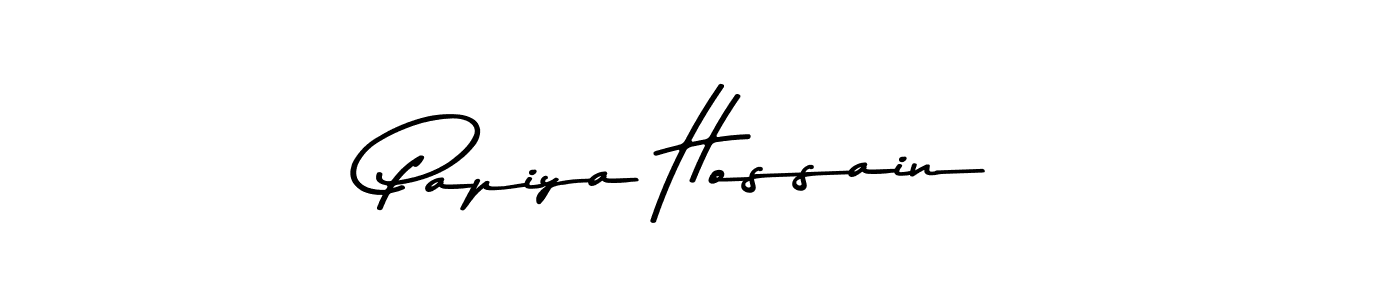 Create a beautiful signature design for name Papiya Hossain. With this signature (Asem Kandis PERSONAL USE) fonts, you can make a handwritten signature for free. Papiya Hossain signature style 9 images and pictures png