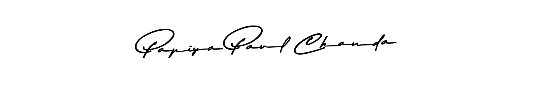 Design your own signature with our free online signature maker. With this signature software, you can create a handwritten (Asem Kandis PERSONAL USE) signature for name Papiya Paul Chanda. Papiya Paul Chanda signature style 9 images and pictures png