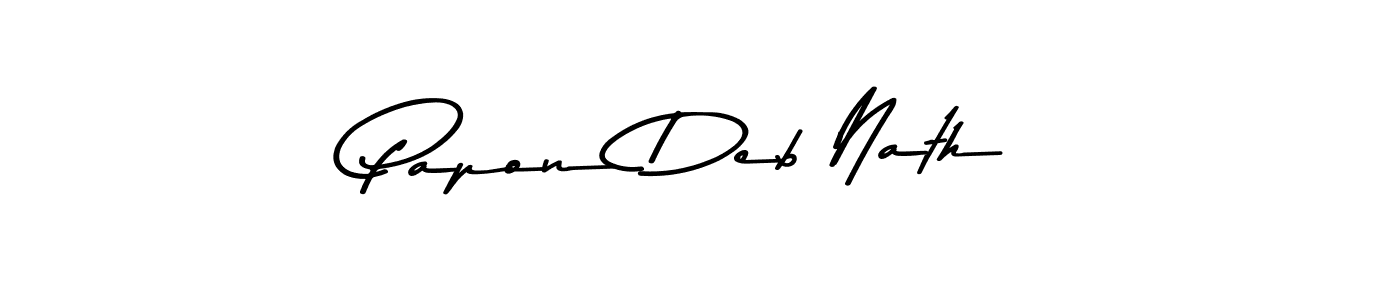 Design your own signature with our free online signature maker. With this signature software, you can create a handwritten (Asem Kandis PERSONAL USE) signature for name Papon Deb Nath. Papon Deb Nath signature style 9 images and pictures png