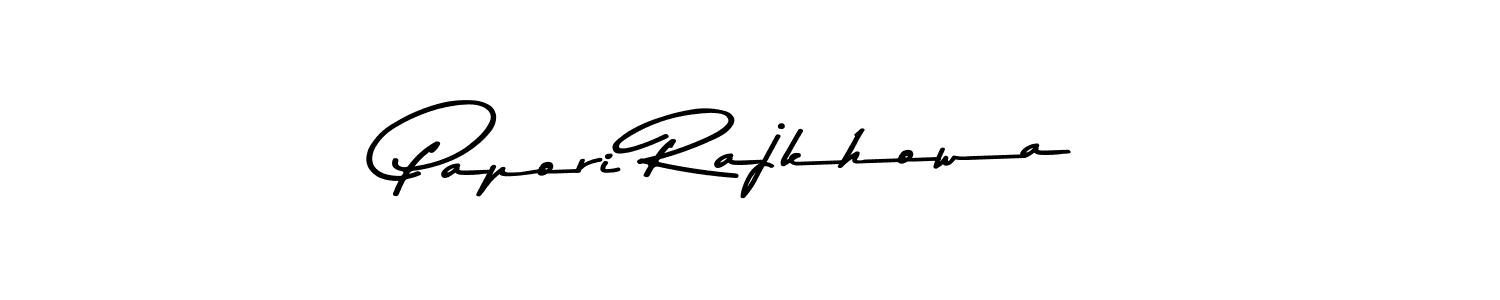 The best way (Asem Kandis PERSONAL USE) to make a short signature is to pick only two or three words in your name. The name Papori Rajkhowa include a total of six letters. For converting this name. Papori Rajkhowa signature style 9 images and pictures png
