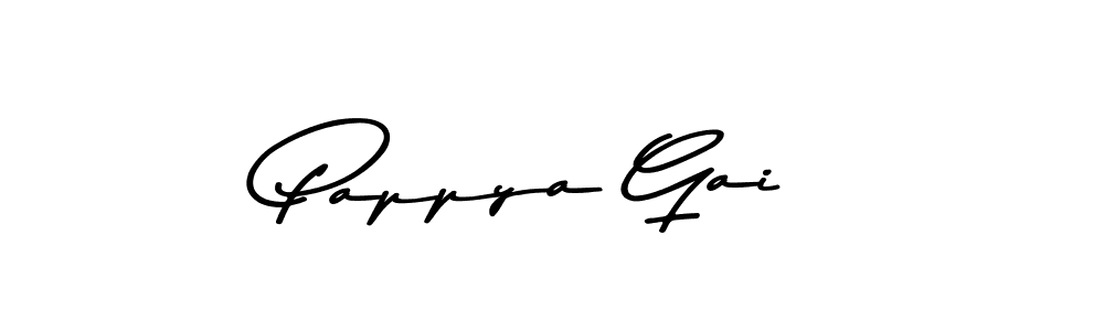 Use a signature maker to create a handwritten signature online. With this signature software, you can design (Asem Kandis PERSONAL USE) your own signature for name Pappya Gai. Pappya Gai signature style 9 images and pictures png
