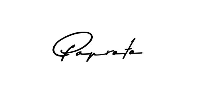 Design your own signature with our free online signature maker. With this signature software, you can create a handwritten (Asem Kandis PERSONAL USE) signature for name Paproto. Paproto signature style 9 images and pictures png