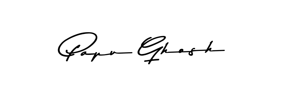 Design your own signature with our free online signature maker. With this signature software, you can create a handwritten (Asem Kandis PERSONAL USE) signature for name Papu Ghosh. Papu Ghosh signature style 9 images and pictures png