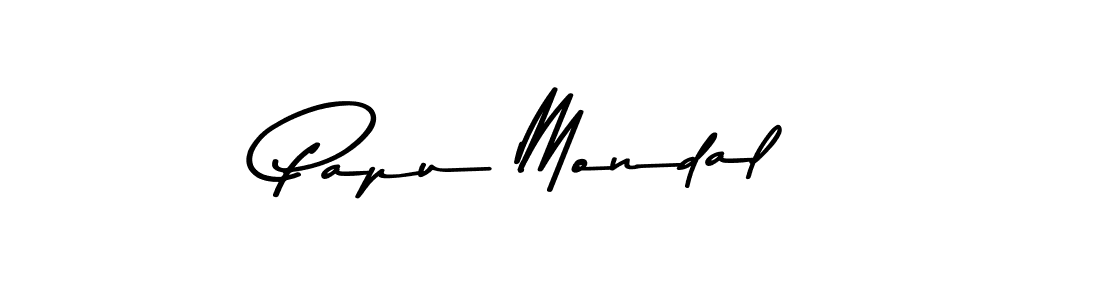 How to make Papu Mondal name signature. Use Asem Kandis PERSONAL USE style for creating short signs online. This is the latest handwritten sign. Papu Mondal signature style 9 images and pictures png