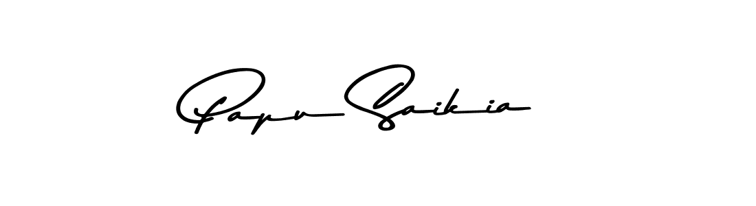 Design your own signature with our free online signature maker. With this signature software, you can create a handwritten (Asem Kandis PERSONAL USE) signature for name Papu Saikia. Papu Saikia signature style 9 images and pictures png