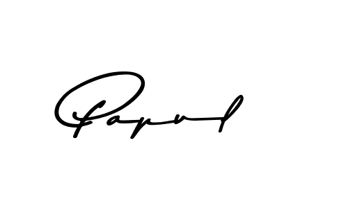 How to make Papul name signature. Use Asem Kandis PERSONAL USE style for creating short signs online. This is the latest handwritten sign. Papul signature style 9 images and pictures png