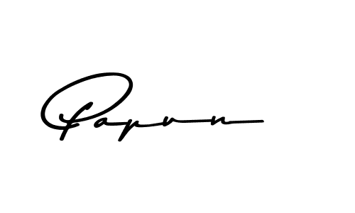 Create a beautiful signature design for name Papun. With this signature (Asem Kandis PERSONAL USE) fonts, you can make a handwritten signature for free. Papun signature style 9 images and pictures png