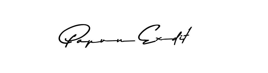 Design your own signature with our free online signature maker. With this signature software, you can create a handwritten (Asem Kandis PERSONAL USE) signature for name Papun Exdit. Papun Exdit signature style 9 images and pictures png