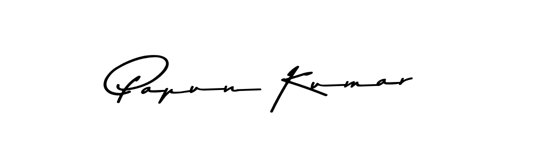 Use a signature maker to create a handwritten signature online. With this signature software, you can design (Asem Kandis PERSONAL USE) your own signature for name Papun Kumar. Papun Kumar signature style 9 images and pictures png