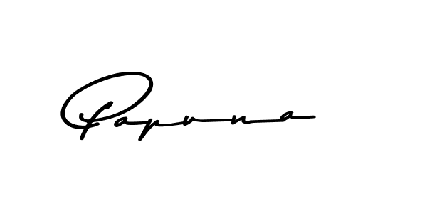 How to make Papuna signature? Asem Kandis PERSONAL USE is a professional autograph style. Create handwritten signature for Papuna name. Papuna signature style 9 images and pictures png