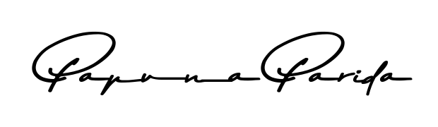 Style your name Papuna Parida with confidence using Asem Kandis PERSONAL USE signature design. Simple, elegant, and ready for immediate document use. Papuna Parida signature style 9 images and pictures png