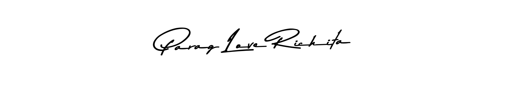 Similarly Asem Kandis PERSONAL USE is the best handwritten signature design. Signature creator online .You can use it as an online autograph creator for name Parag Love Richita. Parag Love Richita signature style 9 images and pictures png