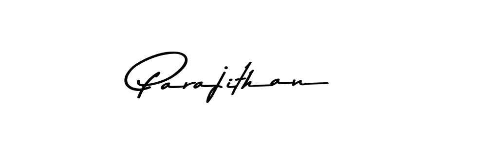 Make a beautiful signature design for name Parajithan. With this signature (Asem Kandis PERSONAL USE) style, you can create a handwritten signature for free. Parajithan signature style 9 images and pictures png