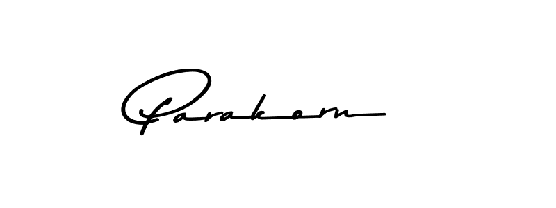 Parakorn stylish signature style. Best Handwritten Sign (Asem Kandis PERSONAL USE) for my name. Handwritten Signature Collection Ideas for my name Parakorn. Parakorn signature style 9 images and pictures png